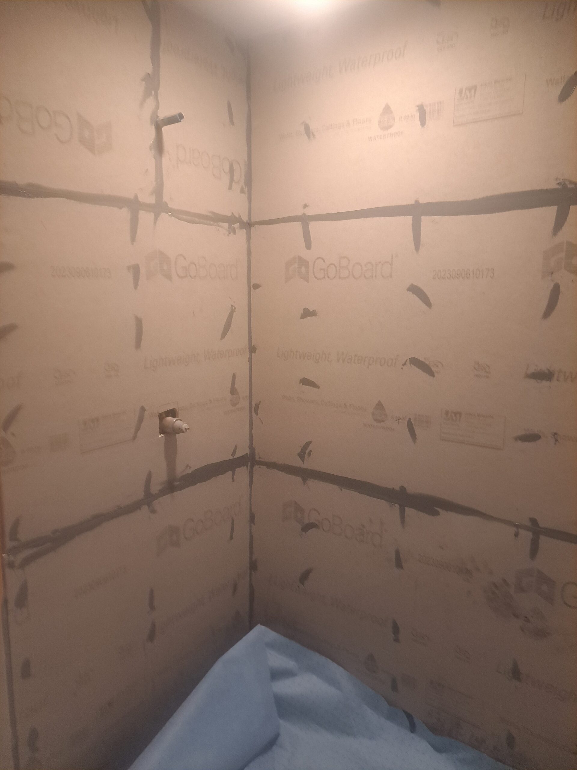 GoBoard waterproofing system preparation